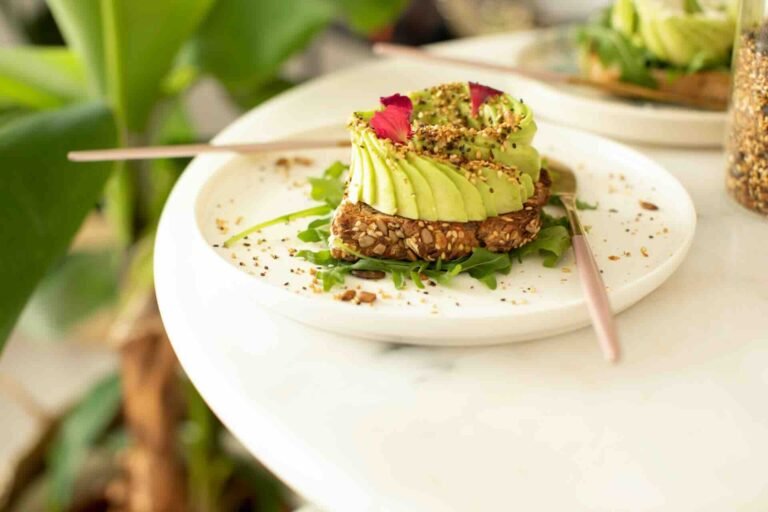 Healthy avocado meal served at holistic wellness retreat